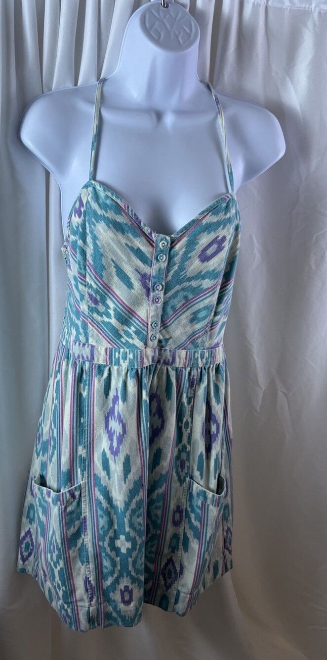 American Eagles Outfitters Women’s Sleeveless Multicolor Mini Sun Dress Size L